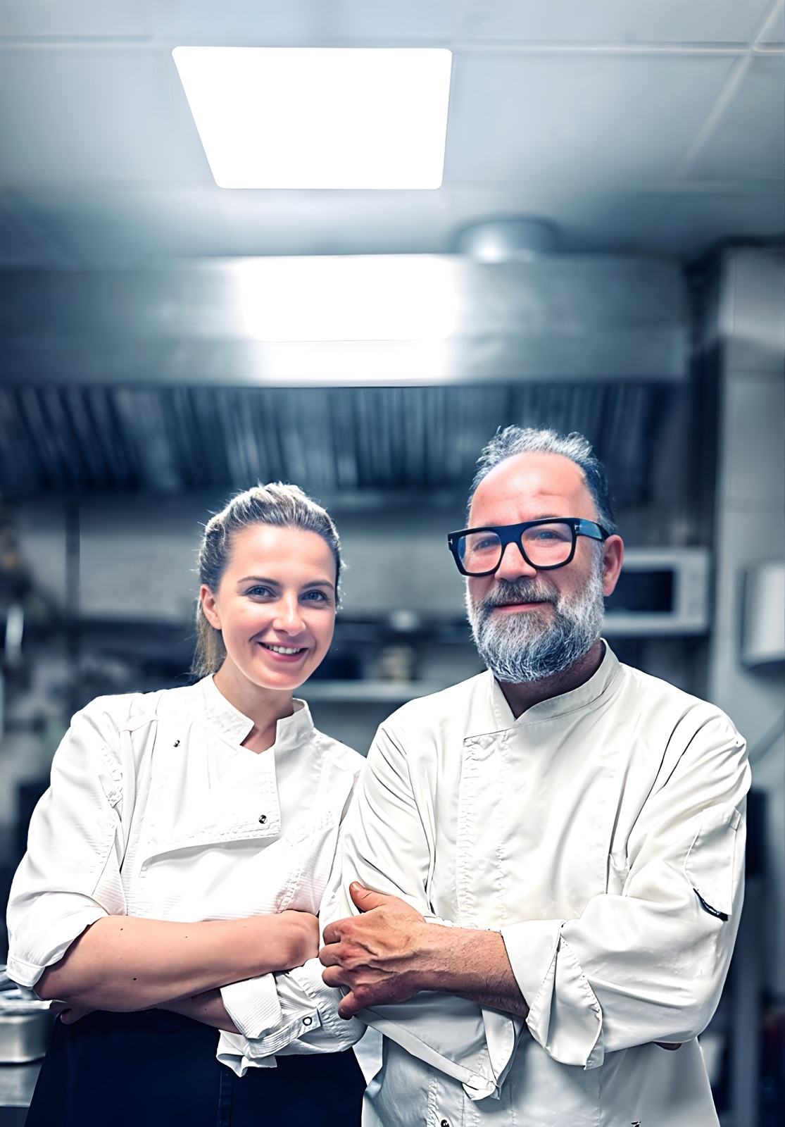 Frank Diaz and Anna Toradze, HealthyFoodBCN chefs, in their Barcelona kitchen